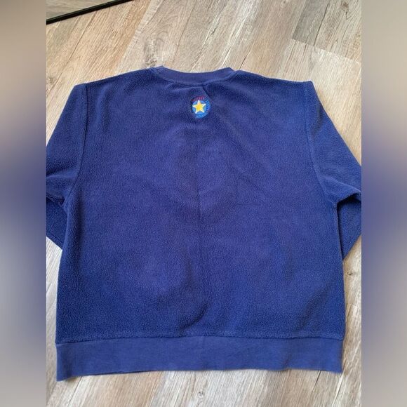 VTG Disney Mickey Goofy Embroidered Sweatshirt Pullover Blue Graphic Size S M - Picture 5 of 11